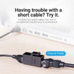 Vention Confezione da 5 adattatori connettore UTP RJ45 femmina-femmina Cat6 - Colore nero - immagine 3