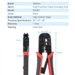Vention Crimpatrice metallica per RJ45 - Colore nero e rosso - immagine 5
