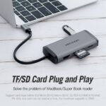 Vention Docking Station 7 in 1 USB-C a HDMI 4K/3xUSB3.0/RJ45/Lettore SD/TF/PD87W - 0,15 m - Colore grigio - immagine 4