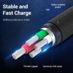 Cavo USB 2.0 maschio a MicroUSB maschio 60W 480Mbps - 1m - Colore grigio - immagine 5