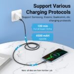 Cavo USB 2.0 maschio a MicroUSB+USB-C maschio Vention - 0,5 m - 3 A 60 W 480 Mbps - Colore nero - immagine 4