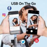 Vention Adattatore USB3.1 Tipo-C maschio a USB femmina OTG con cordino - Alluminio grigio - immagine 4