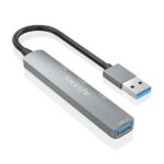 Hub USB ultrasottile in alluminio Aisens - 1xUSB3.0 + 3xUSB2.0 - Alta velocità 5 Gbps - Alimentazione tramite bus USB - Colore grigio - immagine 2
