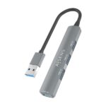 Hub USB ultrasottile in alluminio Aisens - 1xUSB3.0 + 3xUSB2.0 - Alta velocità 5 Gbps - Alimentazione tramite bus USB - Colore grigio - immagine 3
