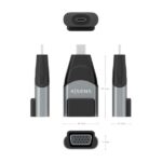 Aisens Convertitore USB-C a VGA in alluminio - Trasmissione di segnali da USB a VGA - Risoluzione 1920×1200@60Hz - Compatibile con Macbook Pro e Chromebook - Colore grigio - immagine 4