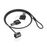 Cavo di sicurezza in acciaio con serratura a chiave Aisens - Compatibile con Kensington Lock - per computer, monitor e laptop - Colore nero - immagine 3