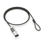 Cavo di sicurezza Aisens Nano con combinazione - Acciaio rivestito in vinile - Compatibile con slot Nano 2,5x6 mm - Serratura a 4 cifre - Nero - immagine 3