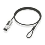 Cavo di sicurezza Aisens Nano con combinazione - Acciaio rivestito in vinile - Compatibile con slot Nano 2,5x6 mm - Serratura a 4 cifre - Nero - immagine 4