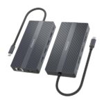 Aisens Convertitore USB-C 12 in 1 - Custodia in alluminio - Leggero e portatile - Connessione a 3 schermi - Power Delivery 100W - Ethernet RJ45 - Porte USB-A e USB-C - Lettori di schede SD e Micro SD - immagine 4