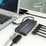 Aisens Convertitore USB-C 12 in 1 - Custodia in alluminio - Leggero e portatile - Connessione a 3 schermi - Power Delivery 100W - Ethernet RJ45 - Porte USB-A e USB-C - Lettori di schede SD e Micro SD - immagine 5