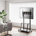 Aisens Eco Supporto da pavimento con ruote e vassoio per DVD - Acciaio ad alta resistenza - Verniciatura elettrostatica - Ruote con freno - Vesa massimo 800 x 600 mm - Carico massimo 150 kg - immagine 4