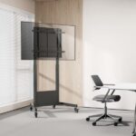 Aisens Supporto da pavimento con contrappeso e ruote per monitor/TV da 60"-100" - Acciaio ad alta resistenza - Regolazione dell'altezza senza sforzo - Carico massimo 90 kg - Colore nero - immagine 5