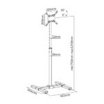 Aisens Supporto da pavimento inclinabile ed estensibile per monitor/TV da 13"-42" - Acciaio ad alta resistenza - Verniciatura elettrostatica - Vesa massimo 200x200 mm - Carico massimo 20 kg - Inclinazione 0º/+30º - Colore nero - immagine 5