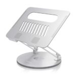 Aisens Supporto da tavolo XL girevole e regolabile per laptop o tablet - Lega di alluminio - Rotazione a 360° - Pieghevole e compatto - Antiscivolo - Compatibile con 10-17" - Colore argento - immagine 2