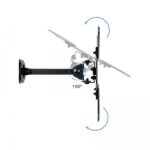 Tooq Supporto a parete con braccio per schermi da 13"-43" - Girevole e inclinabile - Gestione dei cavi - Peso max 20 kg - VESA max. 200x200 mm - Colore nero - immagine 3