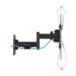 Tooq Supporto a parete con braccio articolato per schermi da 13"-43" - Girevole e inclinabile - Gestione dei cavi - Peso max 20 kg - VESA max. 200x200 mm - Colore nero - immagine 2