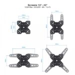 Tooq Supporto a parete con braccio articolato per schermi da 13"-43" - Girevole e inclinabile - Gestione dei cavi - Peso max 20 kg - VESA max. 200x200 mm - Colore nero - immagine 4