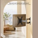 Tooq Supporto a parete con braccio articolato per schermi da 13"-43" - Girevole e inclinabile - Gestione dei cavi - Peso max 20 kg - VESA max. 200x200 mm - Colore nero - immagine 4