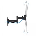 Tooq Supporto a parete con braccio articolato per schermi da 13"-55" - Girevole e inclinabile - Gestione dei cavi - Peso max 25 kg - VESA max. 400x400 mm - Colore nero - immagine 2