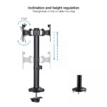 Tooq Supporto da tavolo per 2 monitor da 17"-32" - Gestione dei cavi - Peso max 8 kg x braccio - VESA max. 100x100 mm - Colore nero - immagine 2