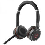 Jabra Evolve 75 SE UC Cuffie con microfono Bluetooth doppio + supporto di ricarica USB-A Voce HD - Cancellazione del rumore - Autonomia fino a 18 ore - Archetto regolabile - Comandi sulle cuffie - Colore nero - immagine 2