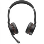Jabra Evolve 75 SE UC Cuffie con microfono Bluetooth doppio + supporto di ricarica USB-A Voce HD - Cancellazione del rumore - Autonomia fino a 18 ore - Archetto regolabile - Comandi sulle cuffie - Colore nero - immagine 3