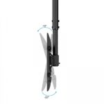Tooq Supporto a soffitto per schermi da 43-86" - Angolo di rotazione 180º - Inclinabile - Gestione dei cavi - Peso max. 60 kg - VESA max. 600x400 mm - Colore nero - immagine 3