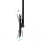 Tooq Supporto XL da soffitto per schermi da 43-86" - Angolo di rotazione 180º - Inclinabile - Gestione dei cavi - Peso max. 60 kg - VESA max. 600x400 mm - Colore nero - immagine 3