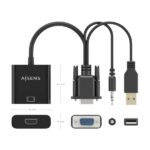 Cavo convertitore SVGA+Audio a HDMI Aisens - SVGA/M+Jack 3,5/M+USB-A/M-HDMI A/H - 20 cm - Colore nero - immagine 4