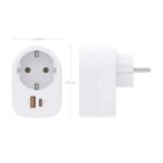 Aisens Presa multipla da parete multifunzione con 1 presa + 1xUSB-C 20W PD3.0 - 1xUSB-A 20W QC3.0 - Colore bianco - immagine 4