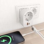 Aisens Presa multipla da parete multifunzione con 1 presa + 1xUSB-C 20W PD3.0 - 1xUSB-A 20W QC3.0 - Colore bianco - immagine 5