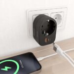 Aisens Presa a muro multifunzione con 1 presa + 1xUSB-C 20W PD3.0 - 1xUSB-A 20W QC3.0 - Colore nero - immagine 5