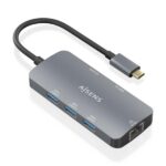Aisens USB-C Dock 6 in 1 - USB-C a 1xHDMI - 1xRJ45 - 3xUSB-A - 1xUSB-C PD - 15 cm - Colore grigio - immagine 2