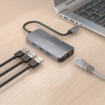 Aisens USB-C Dock 6 in 1 - USB-C a 1xHDMI - 1xRJ45 - 3xUSB-A - 1xUSB-C PD - 15 cm - Colore grigio - immagine 5