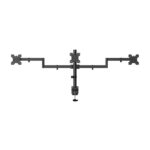 Aisens Supporto da tavolo ecologico girevole e inclinabile per 3 monitor da 10 kg (3 perni - 2 bracci) da 13-27" - Colore nero - immagine 2
