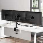 Aisens Supporto da tavolo ecologico girevole e inclinabile per 3 monitor da 10 kg (3 perni - 2 bracci) da 13-27" - Colore nero - immagine 4