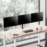 Aisens Supporto da tavolo ecologico girevole e inclinabile per 3 monitor da 10 kg (3 perni - 2 bracci) da 13-27" - Colore nero - immagine 5