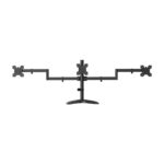 Aisens Supporto da tavolo con base ecologica girevole e inclinabile per 3 monitor da 10 kg (3 perni - 2 bracci) da 13-27" - Colore nero - immagine 2