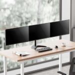 Aisens Supporto da tavolo con base ecologica girevole e inclinabile per 3 monitor da 10 kg (3 perni - 2 bracci) da 13-27" - Colore nero - immagine 5