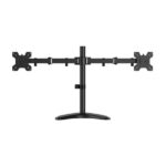 Aisens Supporto da tavolo con base ecologica girevole e inclinabile per monitor/TV 10 kg (3 perni - 2 bracci) da 17-32" - Colore nero - immagine 2