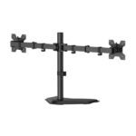 Aisens Supporto da tavolo con base ecologica girevole e inclinabile per monitor/TV 10 kg (3 perni - 2 bracci) da 17-32" - Colore nero - immagine 3