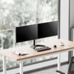 Aisens Supporto da tavolo con base ecologica girevole e inclinabile per monitor/TV 10 kg (3 perni - 2 bracci) da 17-32" - Colore nero - immagine 5