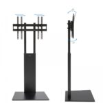 Tooq Mirror Supporto da pavimento fisso per schermi da 32-85" - Regolazione in altezza e inclinazione - Peso massimo 40 kg - VESA massimo 600x400 - Colore nero - immagine 3