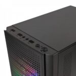 Mars Gaming MC300 Case gaming compatto - Finestra in vetro temperato - Tripla ventilazione FRGB - Griglia frontale TOTAL-MESH - Supporto MicroATX/Mini-ITX - RGB avanzato - Colore nero - immagine 3