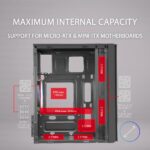 Mars Gaming MC300 Case gaming compatto - Finestra in vetro temperato - Tripla ventilazione - Supporto per raffreddamento a liquido - Illuminazione RGB fissa - Colore bianco - immagine 3