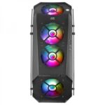 Mars Gaming MC51 Torre Premium - 5 ventole ARGB - Controller con comando - Doppia finestra in vetro temperato - 40 effetti RGB Chroma - Colore nero - immagine 2