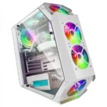 Mars Gaming MC51 Torre Premium - 5 ventole ARGB - Controller con comando - Doppio vetro temperato - 40 effetti luce RGB - Colore bianco - immagine 5