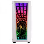 Mars Gaming MC-ART Case personalizzabile - Pannelli disegnabili - Illuminazione ARGB 12 modalità - Raffreddamento avanzato - Compatibile con schede ATX/MicroATX/Mini-ITX - Colore bianco - immagine 4