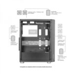 Mars Gaming MC-F Semitorre Gaming - 4 ventole ARGB - Vetro temperato - Supporto per raffreddamento a liquido - Gestione dei cavi - Colore nero - immagine 4