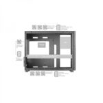 Mars Gaming MC-LCD Case PC Gaming - Design compatto Micro-ATX - Schermo LCD IPS da 8" - Connettività USB-C e USB 3.0 - Supporto per raffreddamento a liquido - Ampia espansione - Colore nero - immagine 4